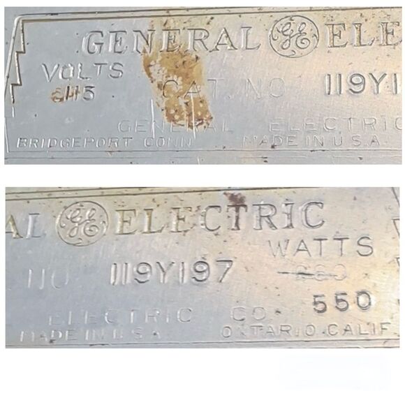 Vintage GENERAL ELECTRIC Waffle Maker 119YI97 Art Deco Made In USA Tested - Picture 13 of 15